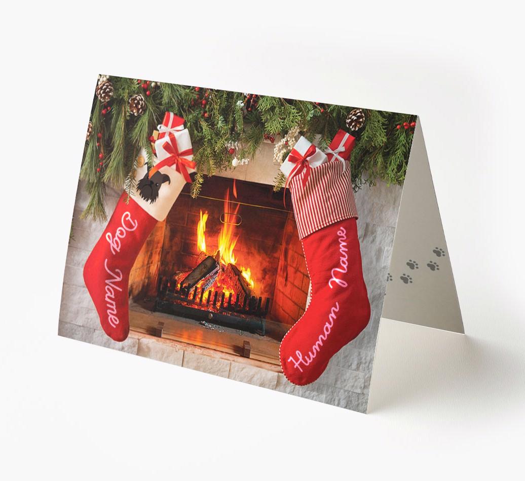Me and My Dog Christmas Stockings: Personalized {breedFullName} Card