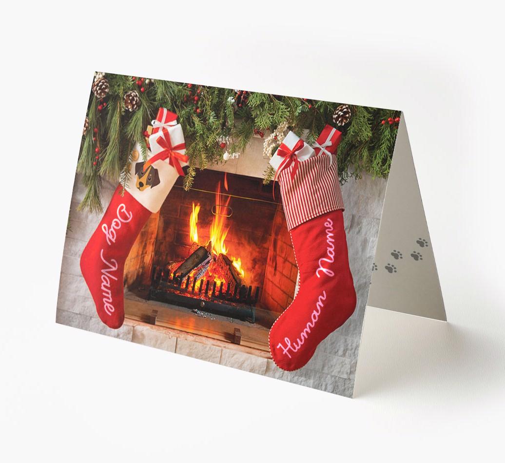 Me and My Dog Christmas Stockings: Personalized {breedFullName} Card
