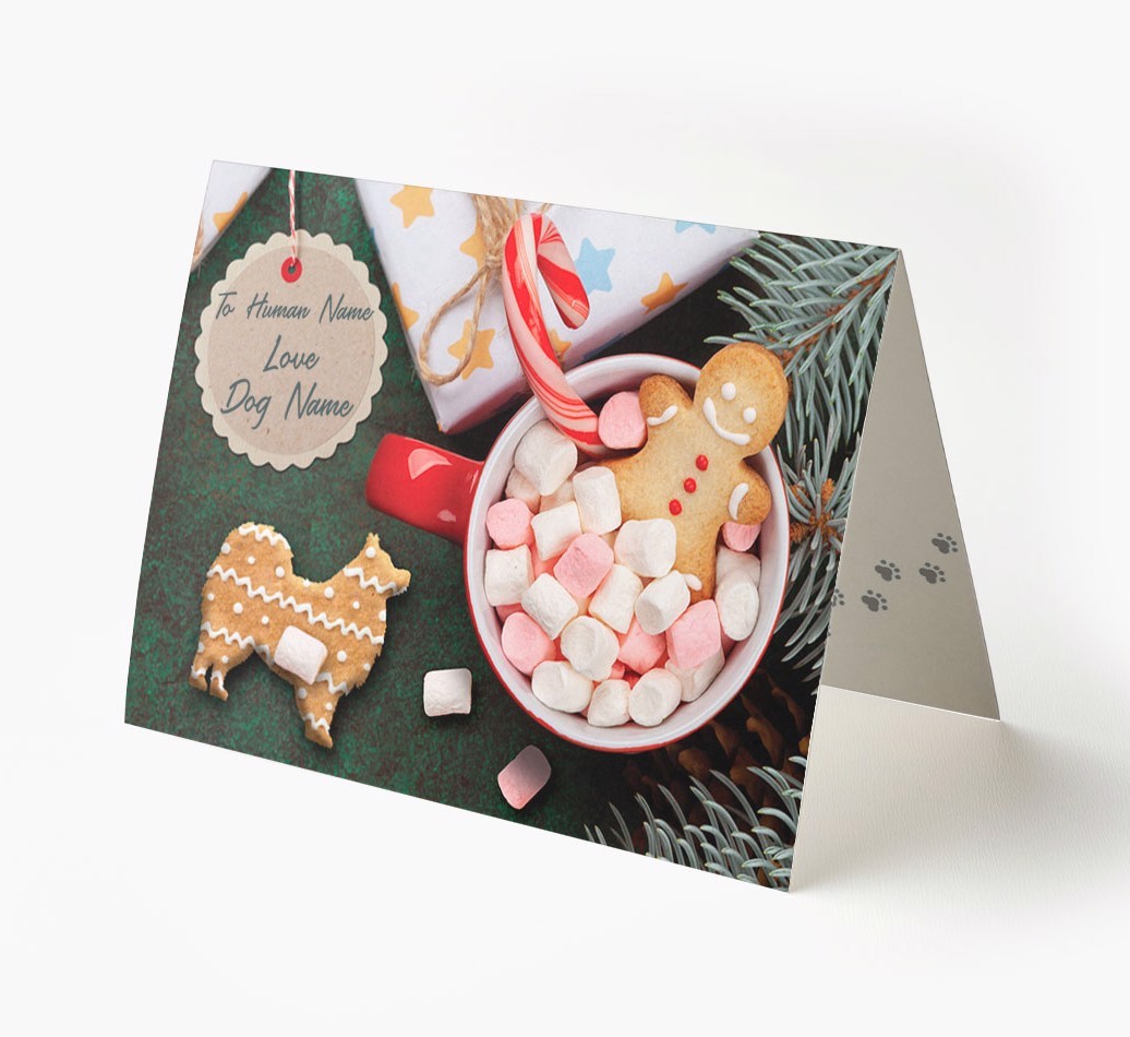 'Me and My Dog Ginger Biscuits' - Personalised {breedFullName} Card