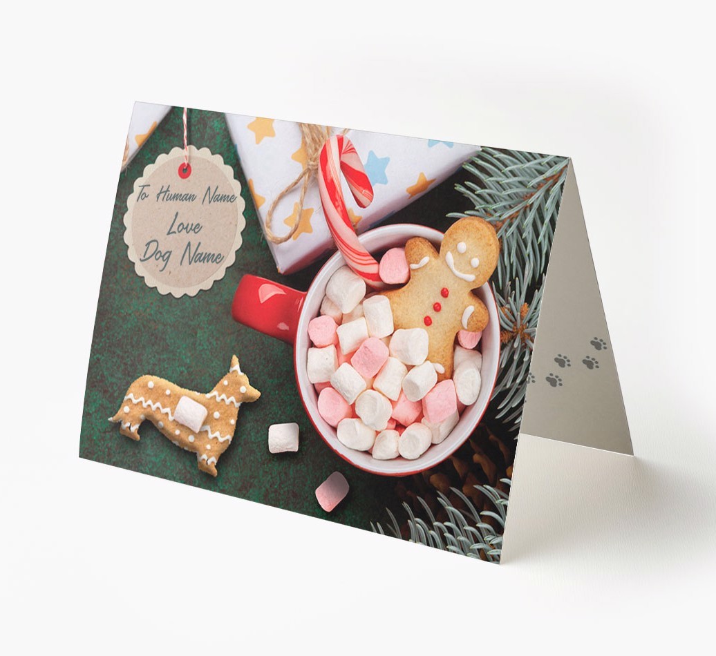 'Me and My Dog Ginger Biscuits' - Personalised {breedFullName} Card