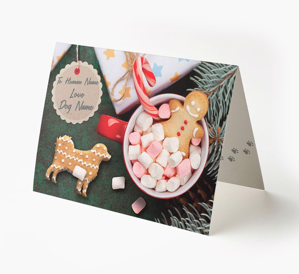 'Me and My Dog Ginger Biscuits' - Personalised {breedFullName} Card
