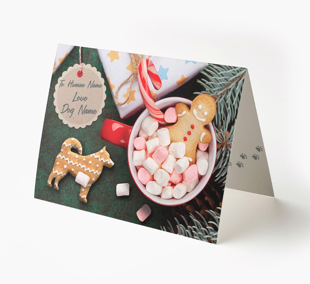 'Me and My Dog Ginger Biscuits' - Personalised {breedFullName} Card