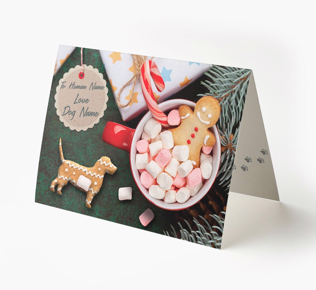 'Me and My Dog Ginger Biscuits' - Personalised {breedFullName} Card