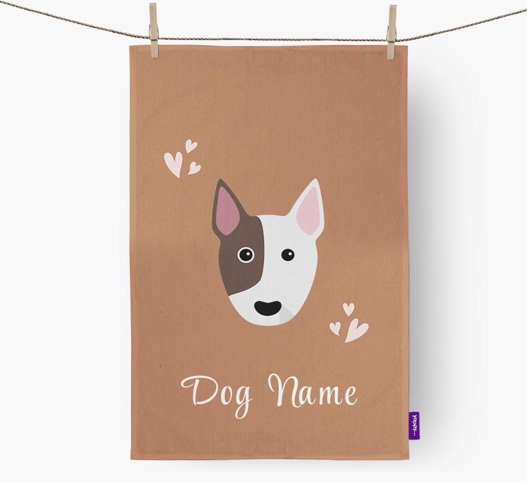 'Hearts' - Personalized {breedFullName} Dish Towel