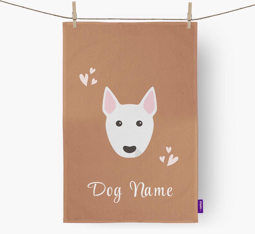 'Hearts' - Personalized {breedFullName} Dish Towel