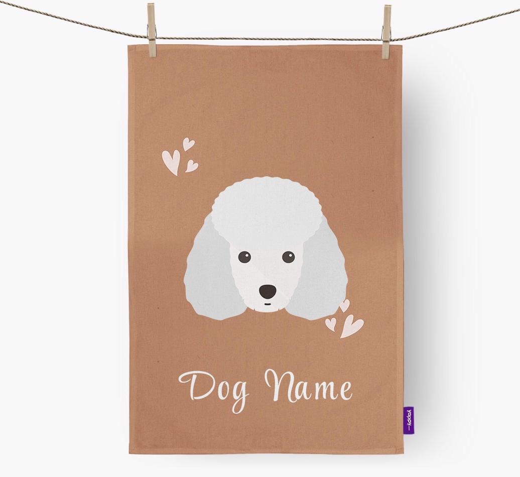 'Hearts' - Personalized {breedFullName} Dish Towel