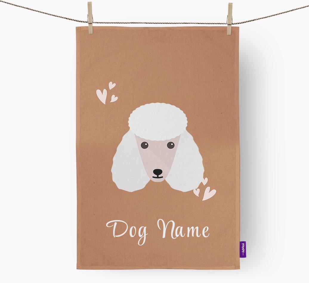 'Hearts' - Personalized {breedFullName} Dish Towel