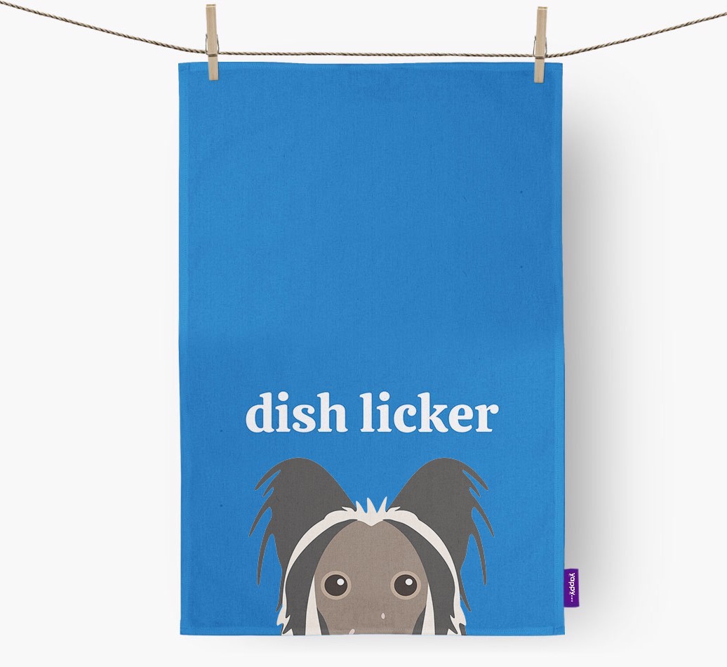 'Dish Licker' - Personalised {breedFullName} Tea Towel