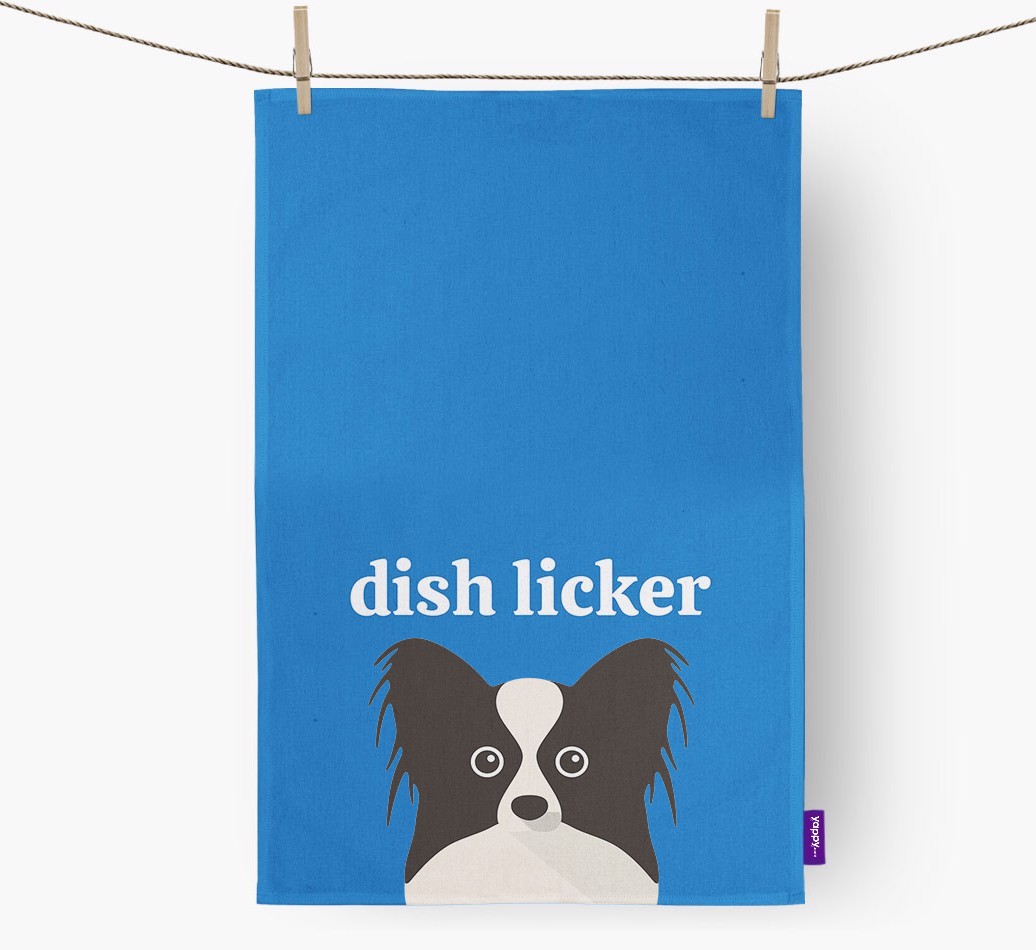 'Dish Licker' - Personalised {breedFullName} Tea Towel