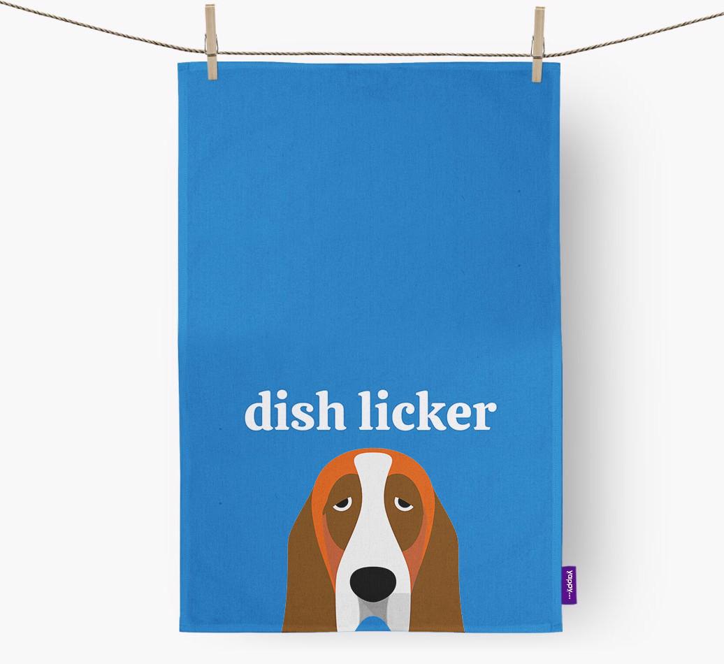 'Dish Licker' - Personalized {breedFullName} Dish Towel