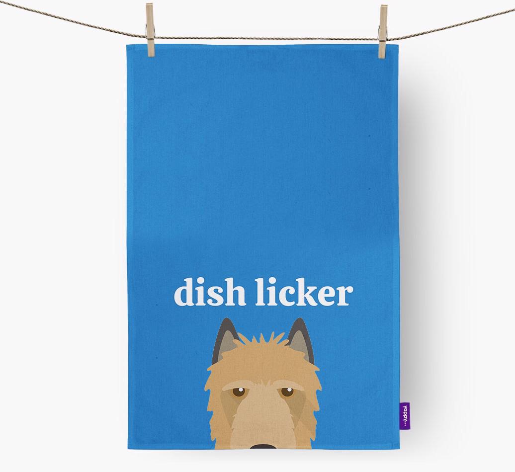 'Dish Licker' - Personalized {breedFullName} Dish Towel