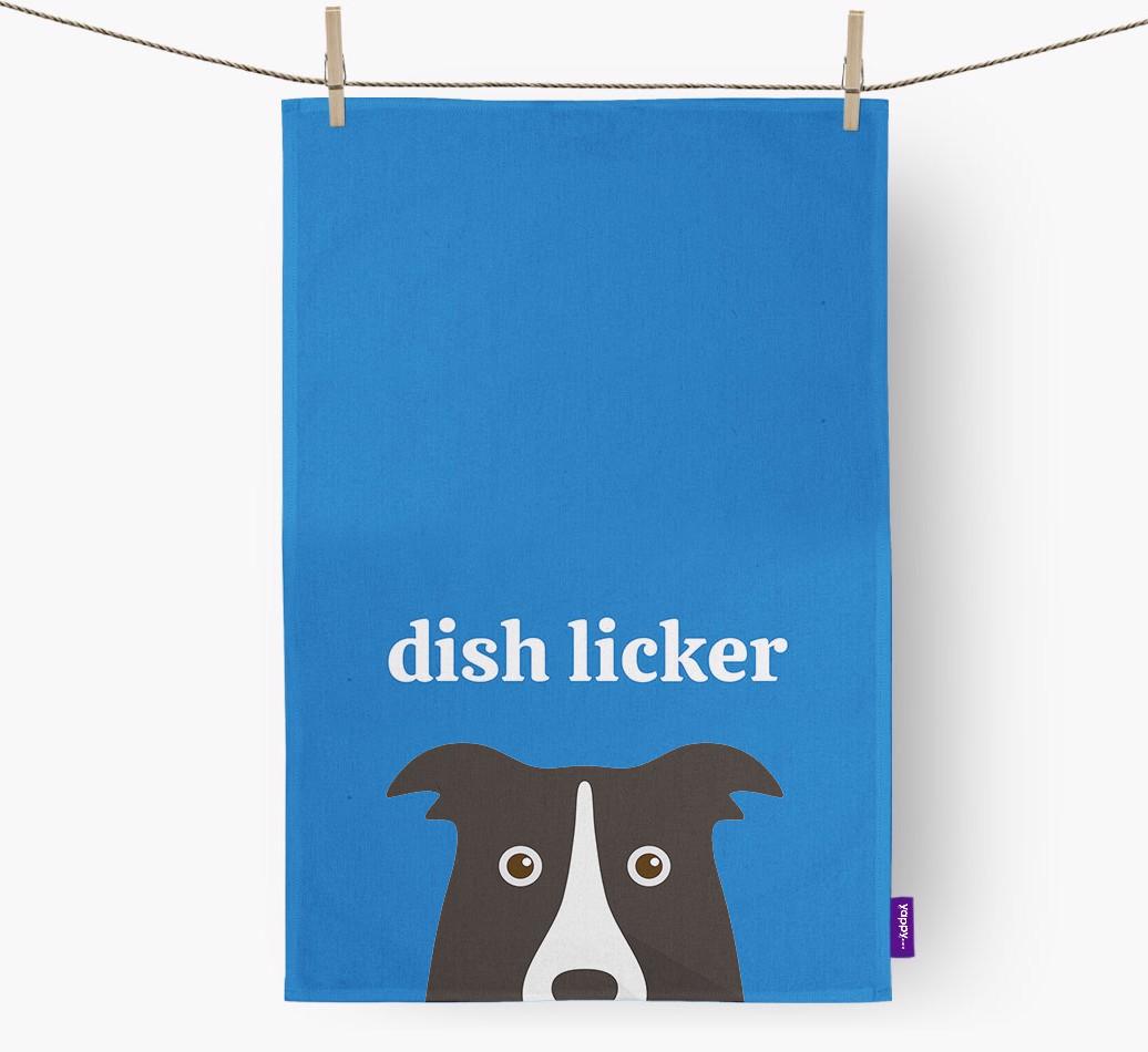 'Dish Licker' - Personalized {breedFullName} Dish Towel