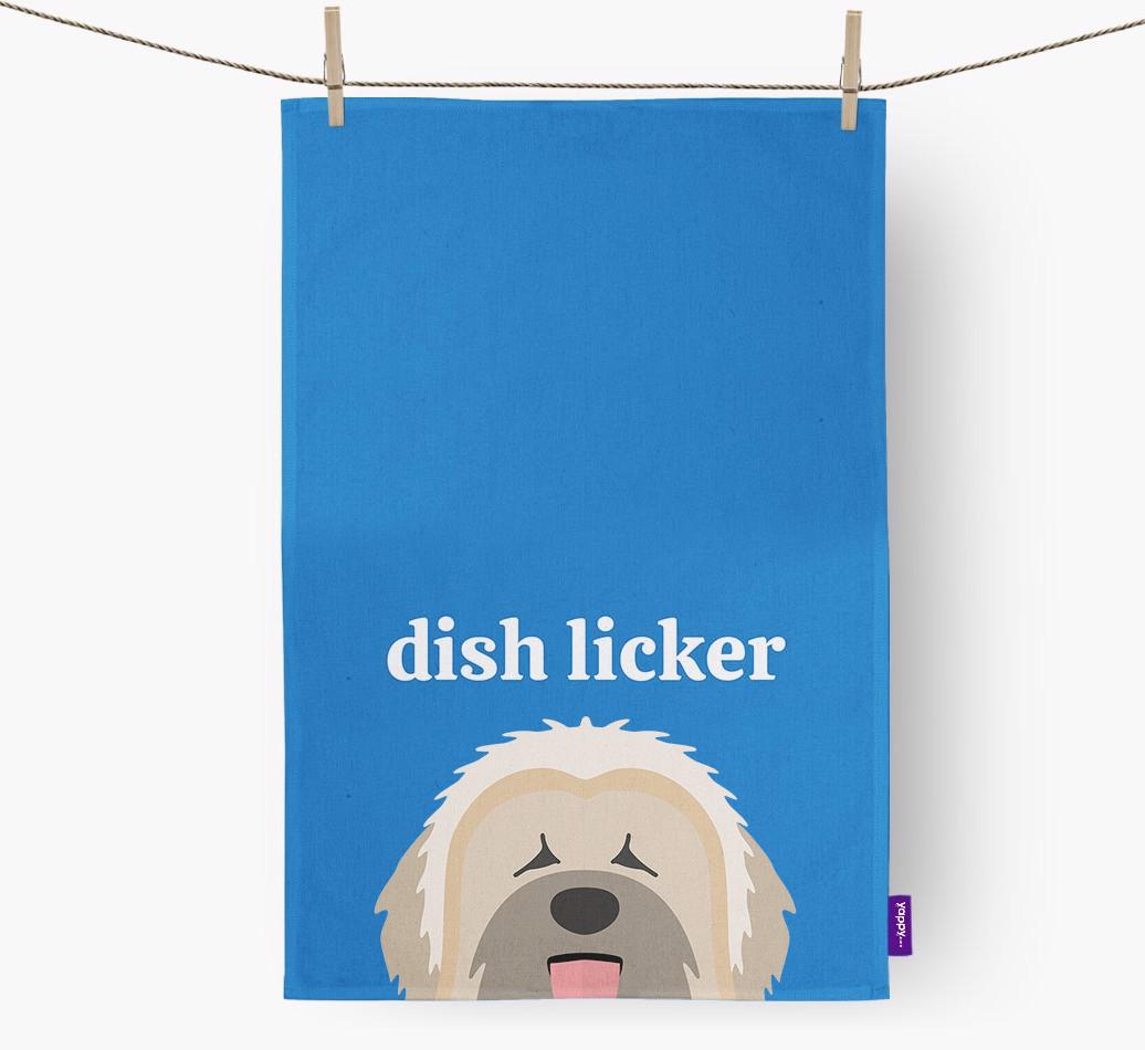 'Dish Licker' - Personalized {breedFullName} Dish Towel