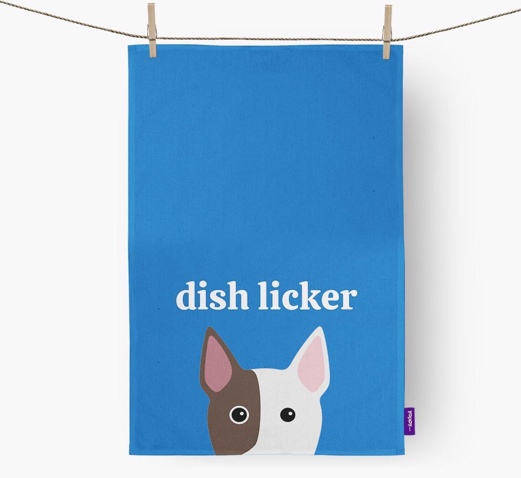 'Dish Licker' - Personalized {breedFullName} Dish Towel