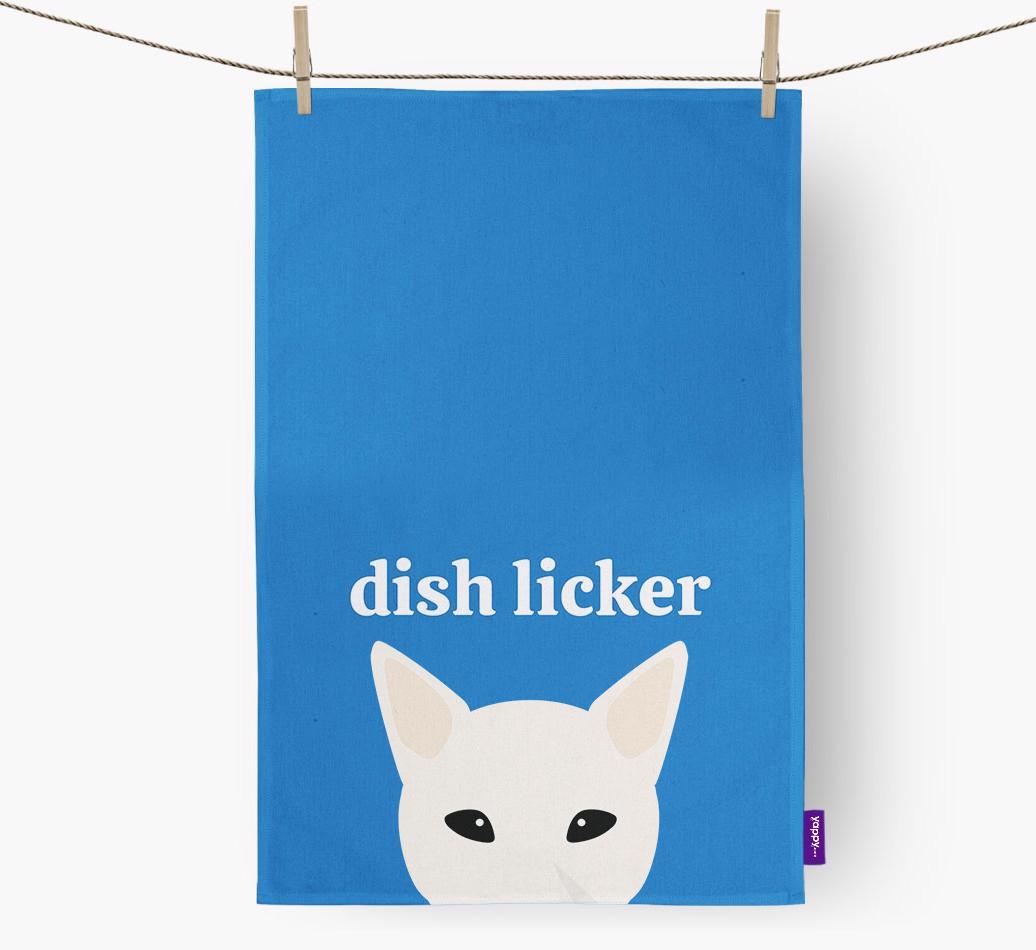 'Dish Licker' - Personalized {breedFullName} Dish Towel