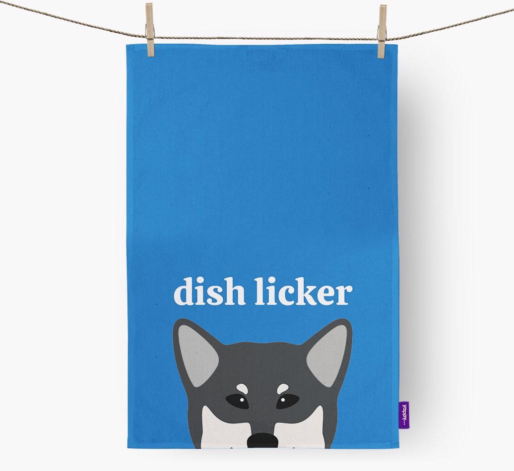 'Dish Licker' - Personalized {breedFullName} Dish Towel