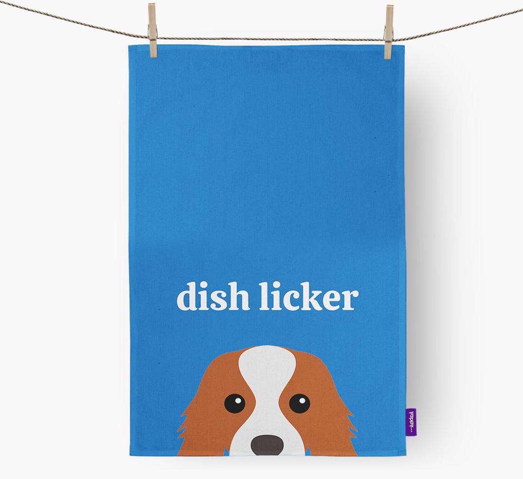 'Dish Licker' - Personalized {breedFullName} Dish Towel