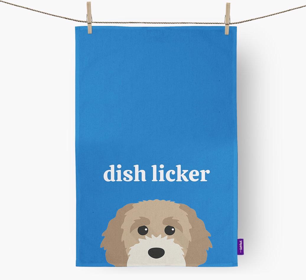 'Dish Licker' - Personalized {breedFullName} Dish Towel