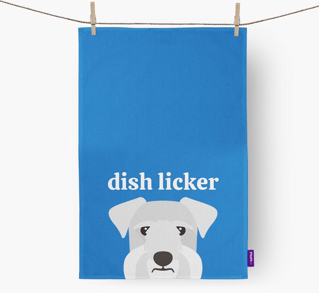 'Dish Licker' - Personalized {breedFullName} Dish Towel