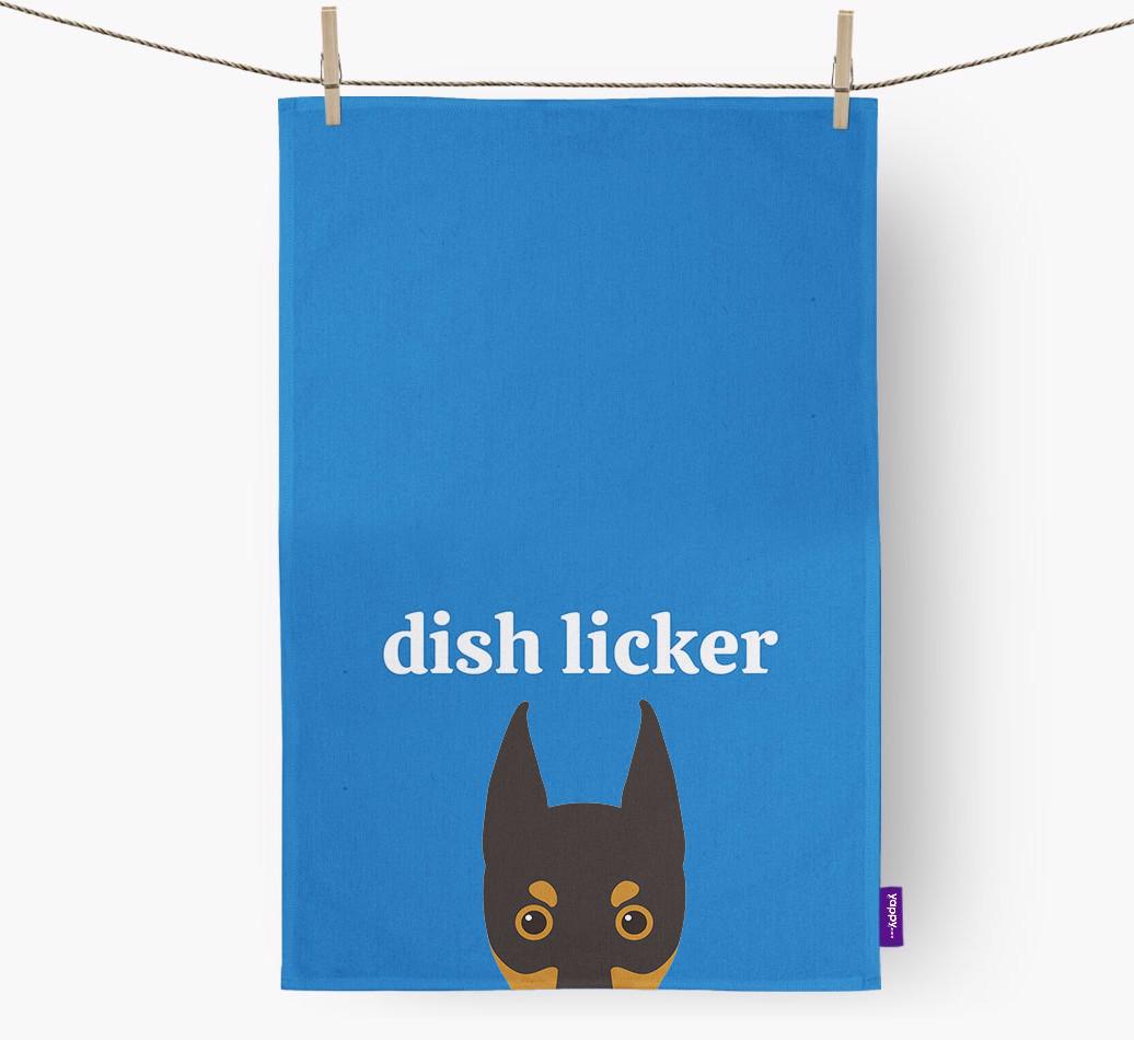 'Dish Licker' - Personalized {breedFullName} Dish Towel