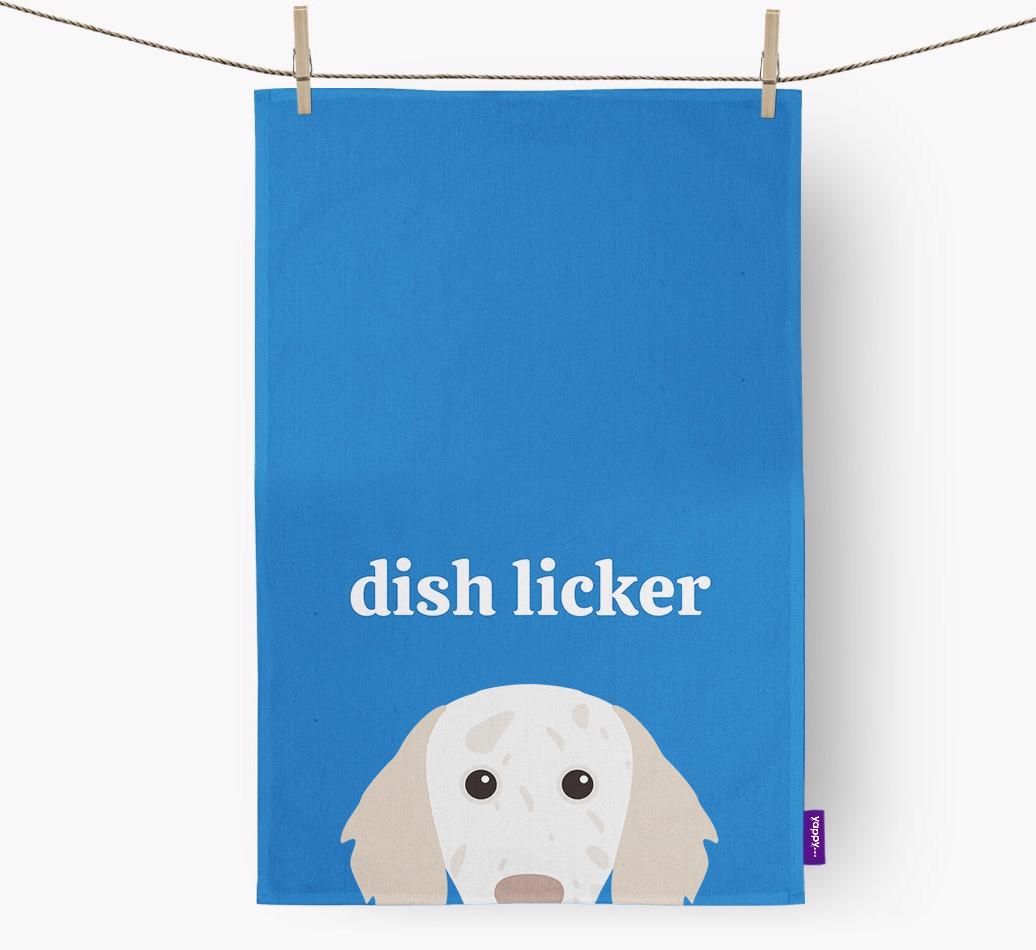 'Dish Licker' - Personalized {breedFullName} Dish Towel