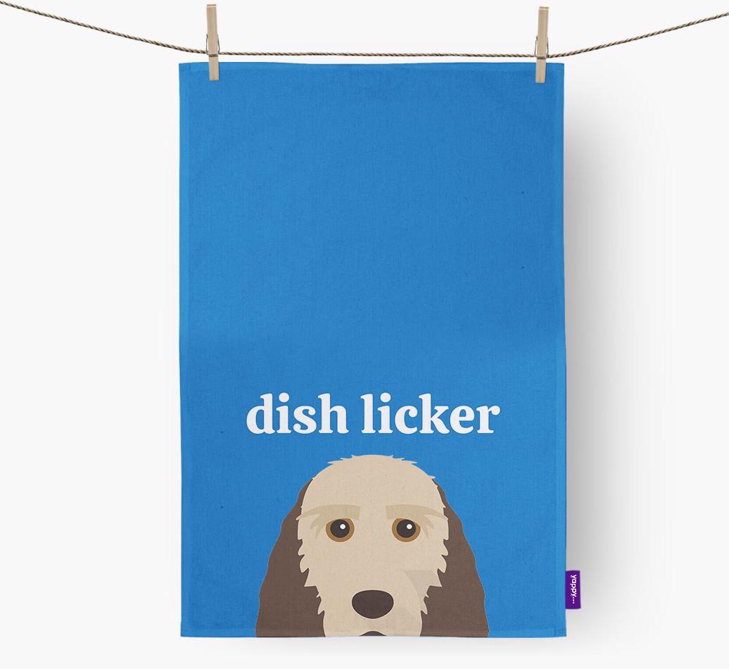 'Dish Licker' - Personalized {breedFullName} Dish Towel