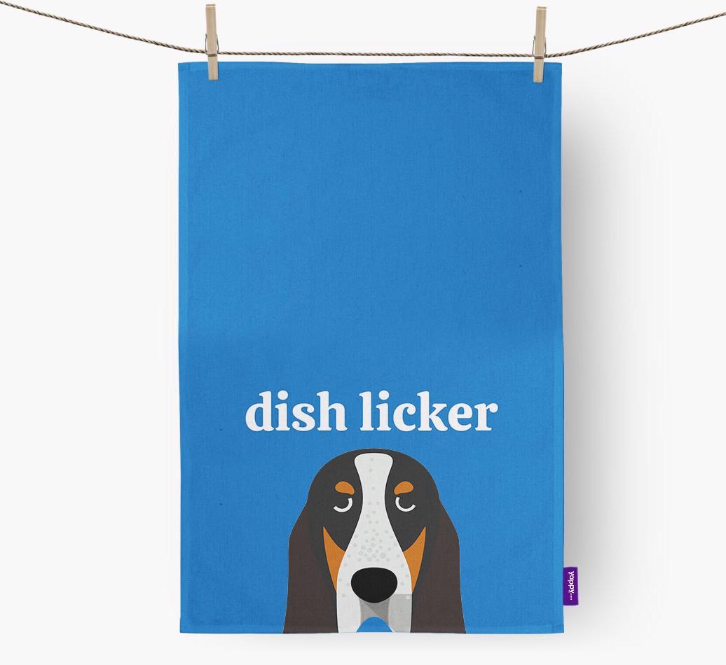 'Dish Licker' - Personalized {breedFullName} Dish Towel