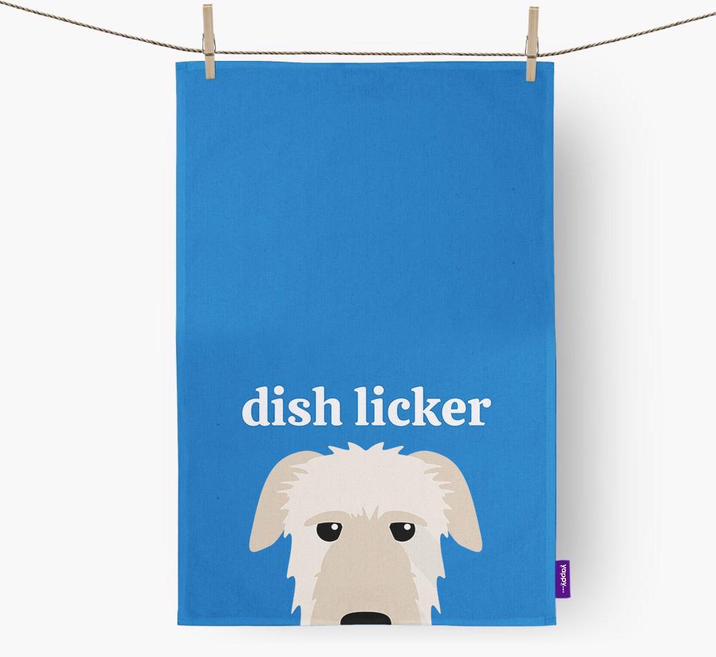 'Dish Licker' - Personalized {breedFullName} Dish Towel