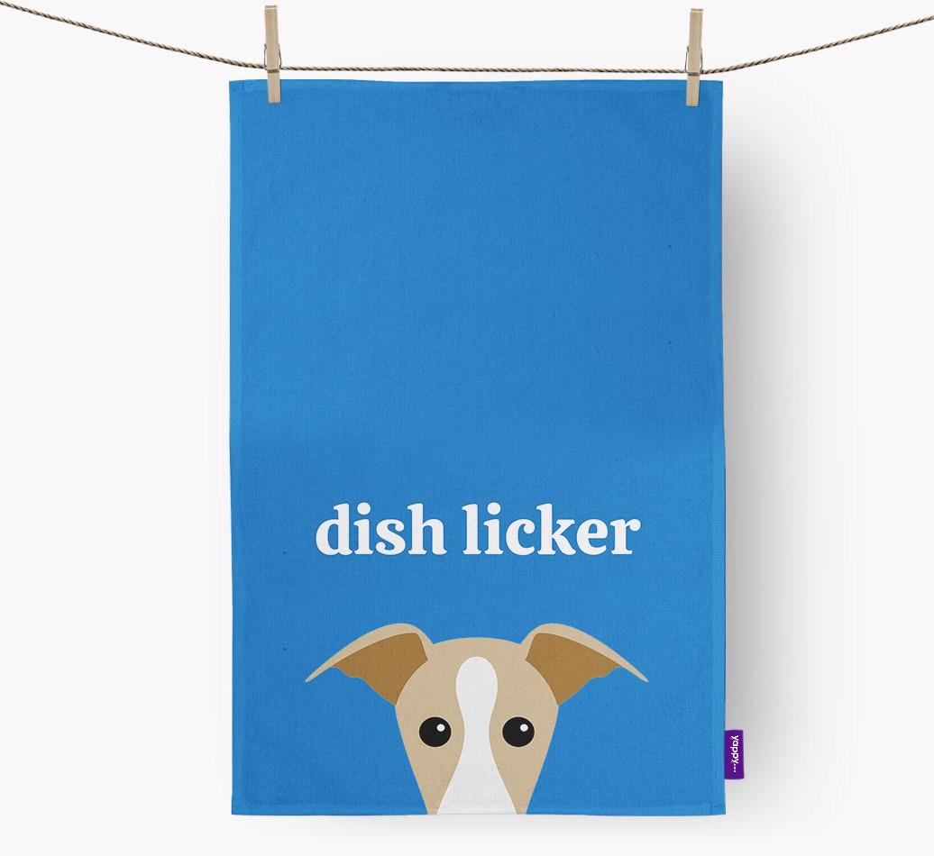 'Dish Licker' - Personalized {breedFullName} Dish Towel