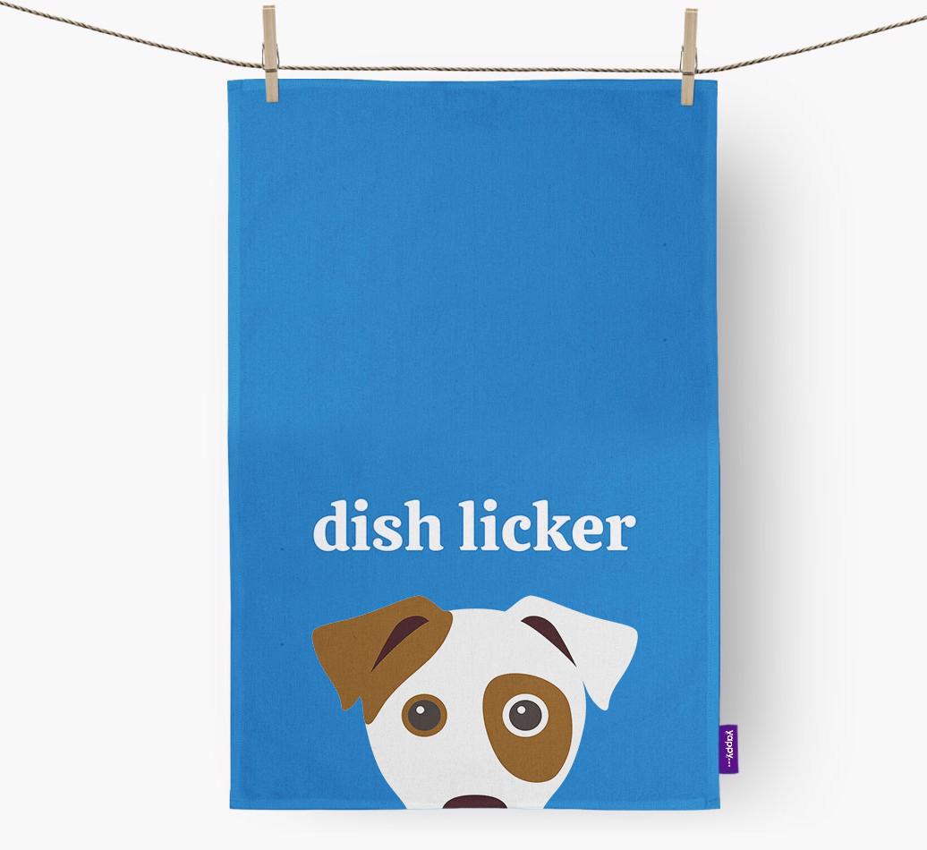 'Dish Licker' - Personalized {breedFullName} Dish Towel