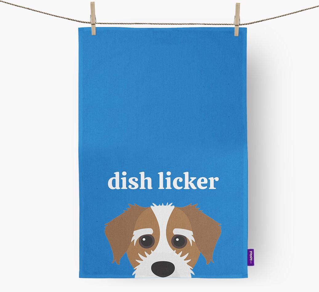 'Dish Licker' - Personalized {breedFullName} Dish Towel