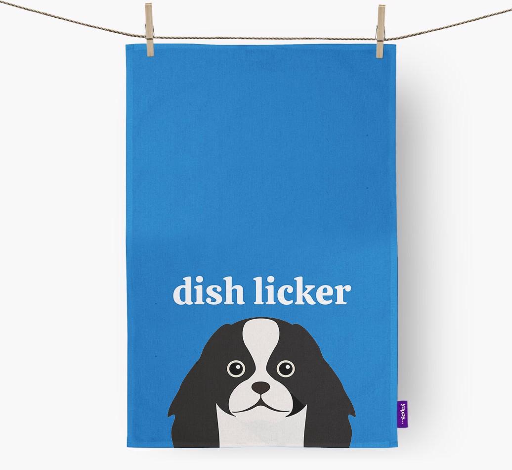 'Dish Licker' - Personalized {breedFullName} Dish Towel