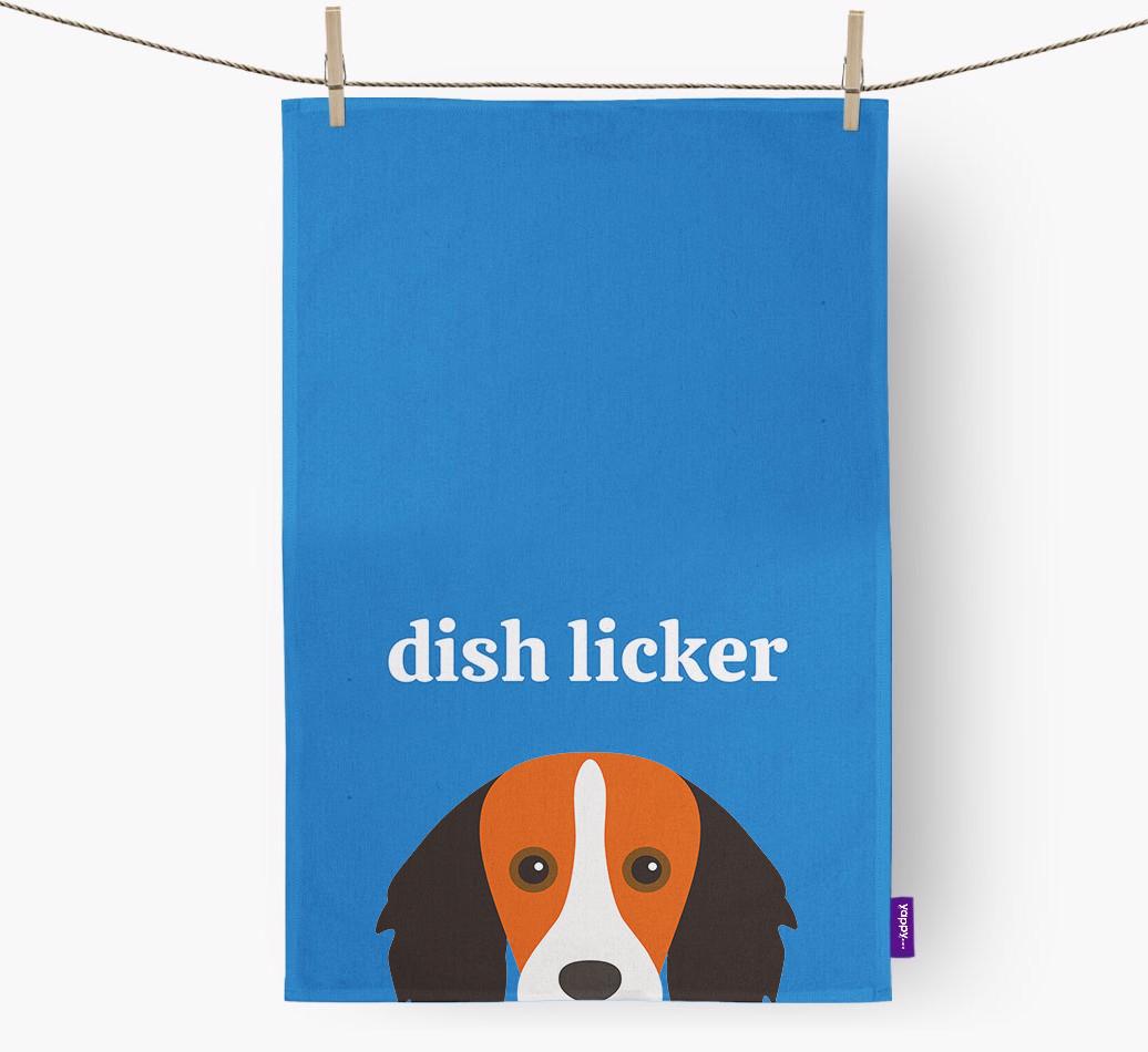 'Dish Licker' - Personalized {breedFullName} Dish Towel