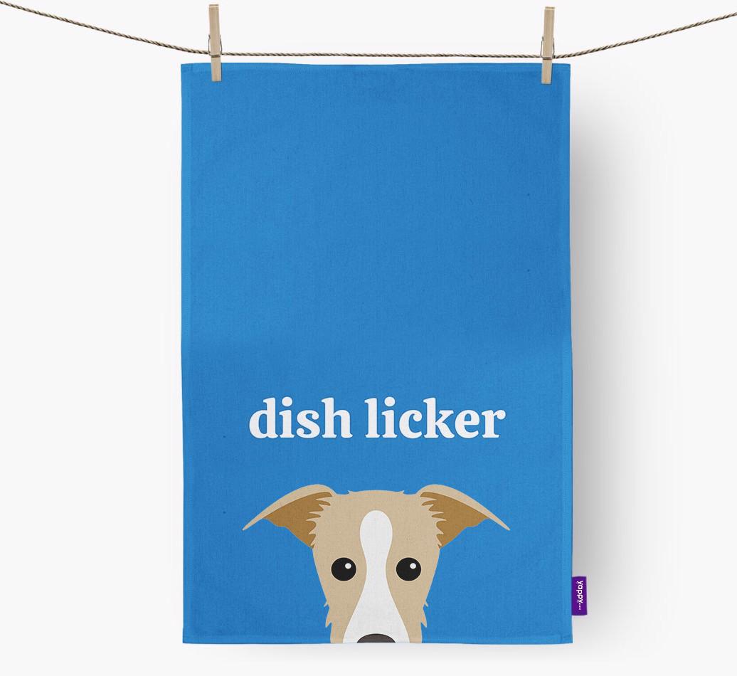 'Dish Licker' - Personalized {breedFullName} Dish Towel