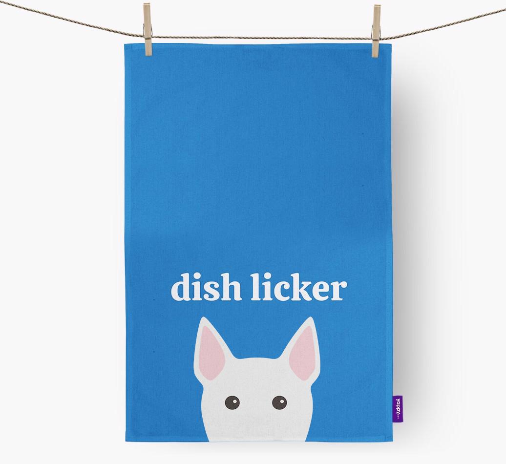 'Dish Licker' - Personalized {breedFullName} Dish Towel