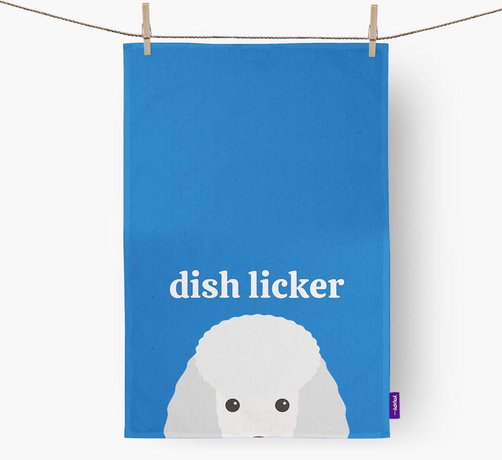 'Dish Licker' - Personalized {breedFullName} Dish Towel
