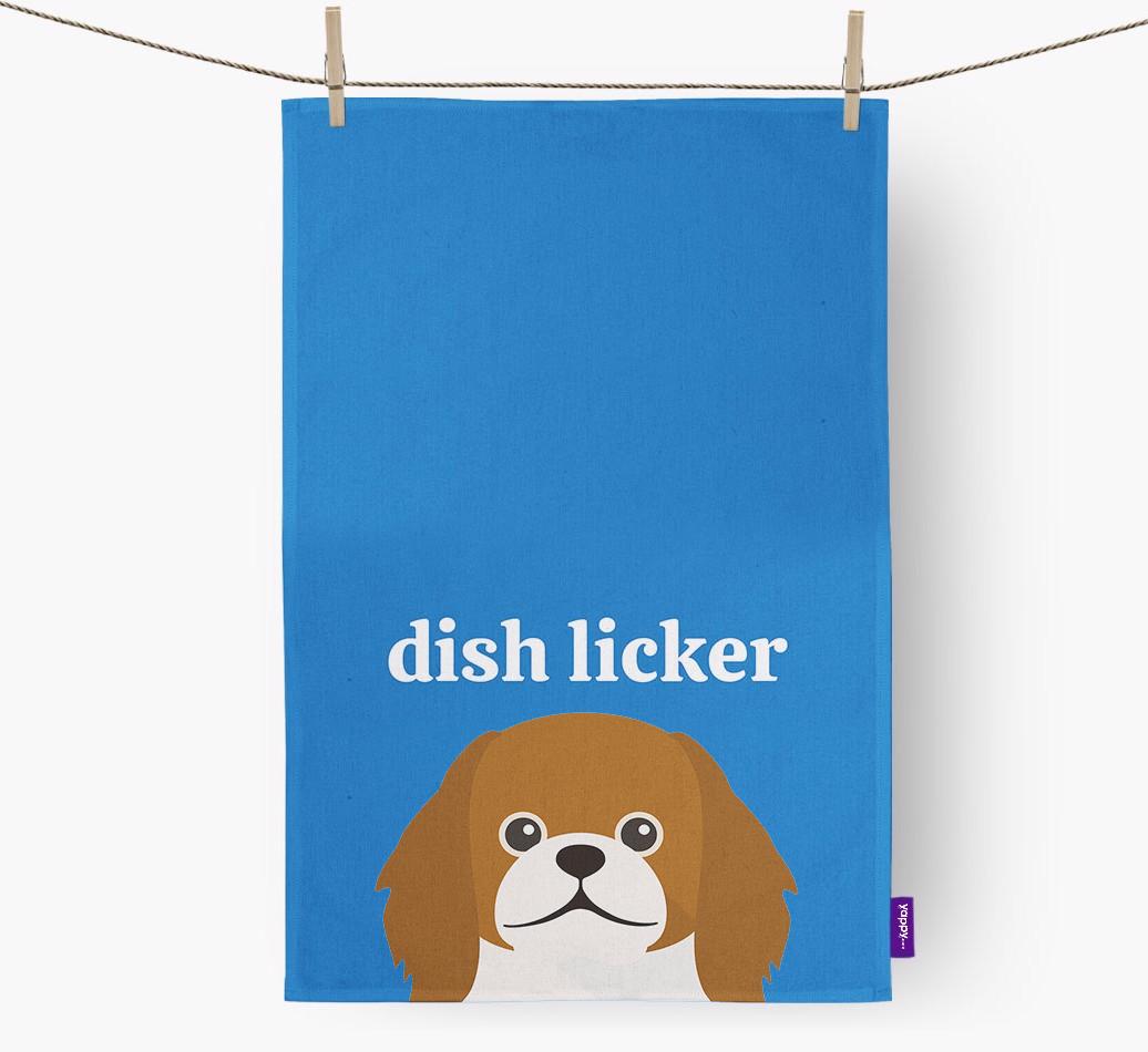 'Dish Licker' - Personalized {breedFullName} Dish Towel