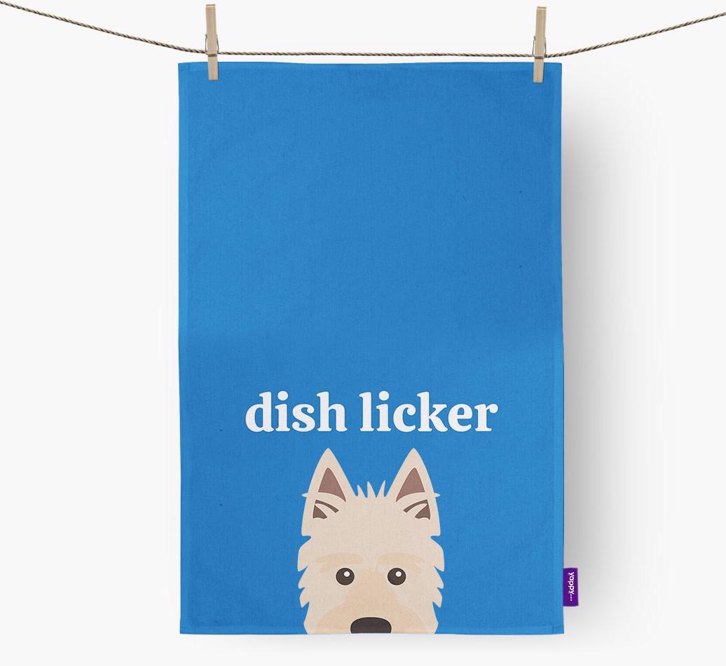 'Dish Licker' - Personalized {breedFullName} Dish Towel