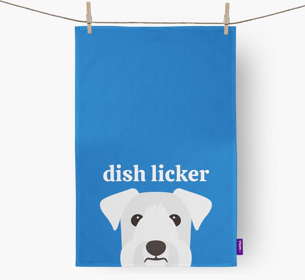 'Dish Licker' - Personalized {breedFullName} Dish Towel