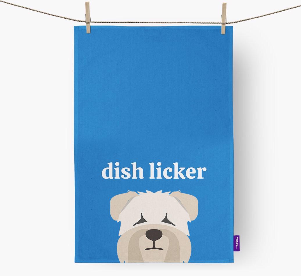 'Dish Licker' - Personalized {breedFullName} Dish Towel
