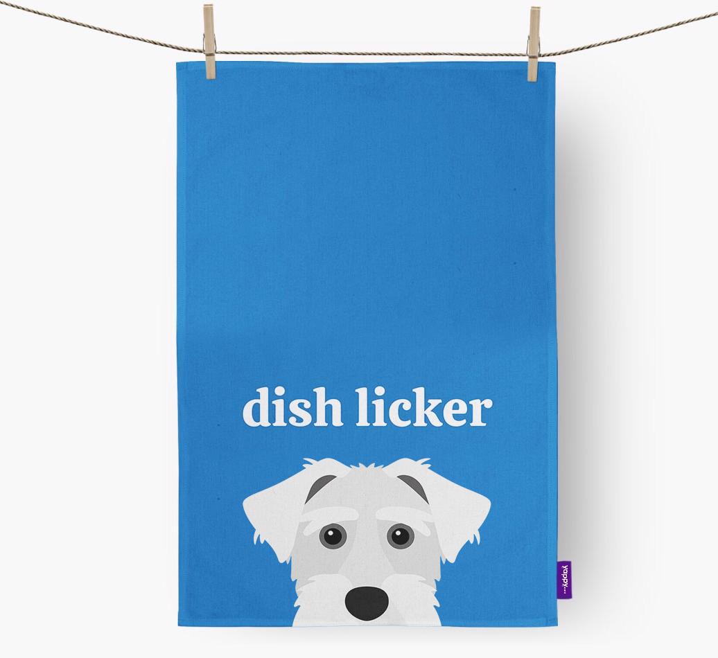 'Dish Licker' - Personalized {breedFullName} Dish Towel