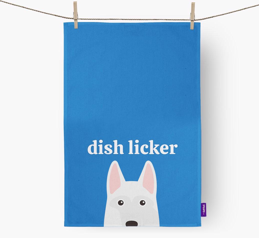 'Dish Licker' - Personalized {breedFullName} Dish Towel