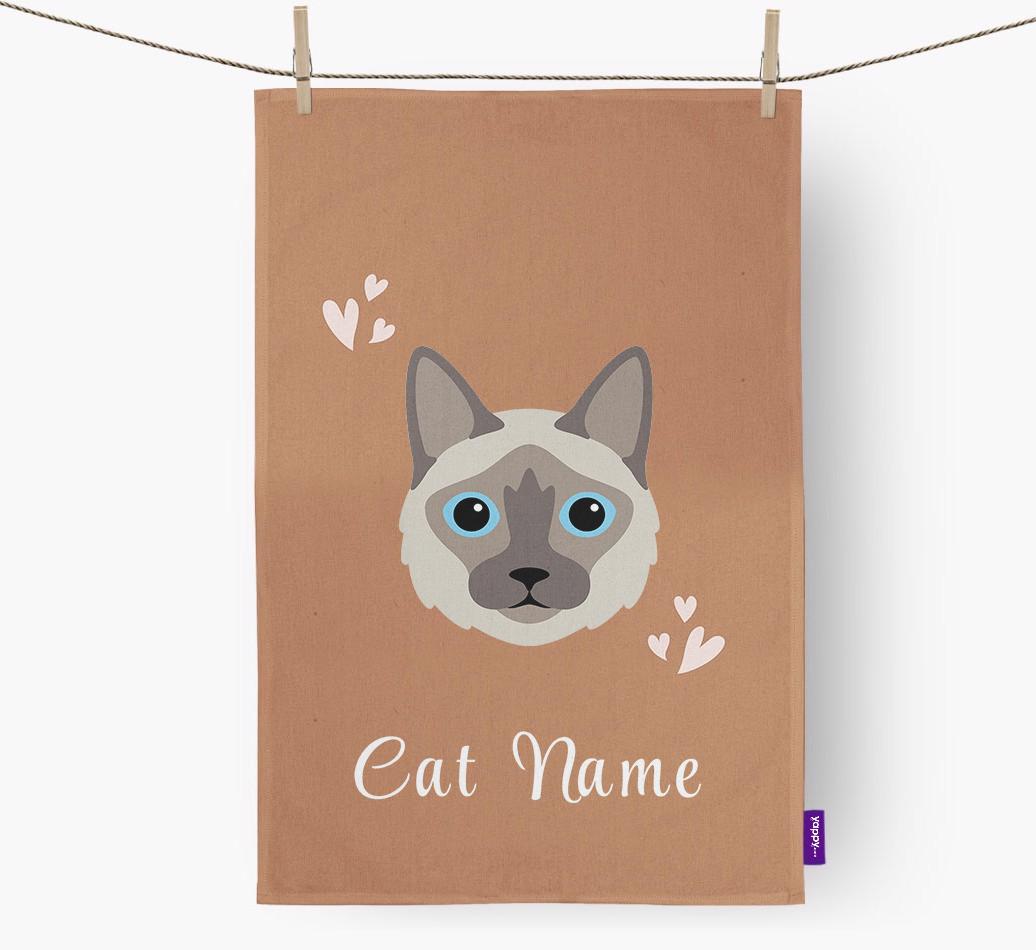 'Hearts' - Personalized {breedCommonName} Dish Towel