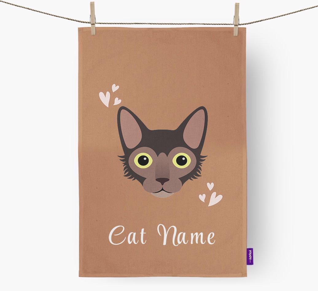 'Hearts' - Personalized {breedCommonName} Dish Towel