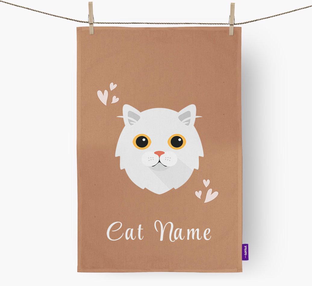 'Hearts' - Personalized {breedCommonName} Dish Towel