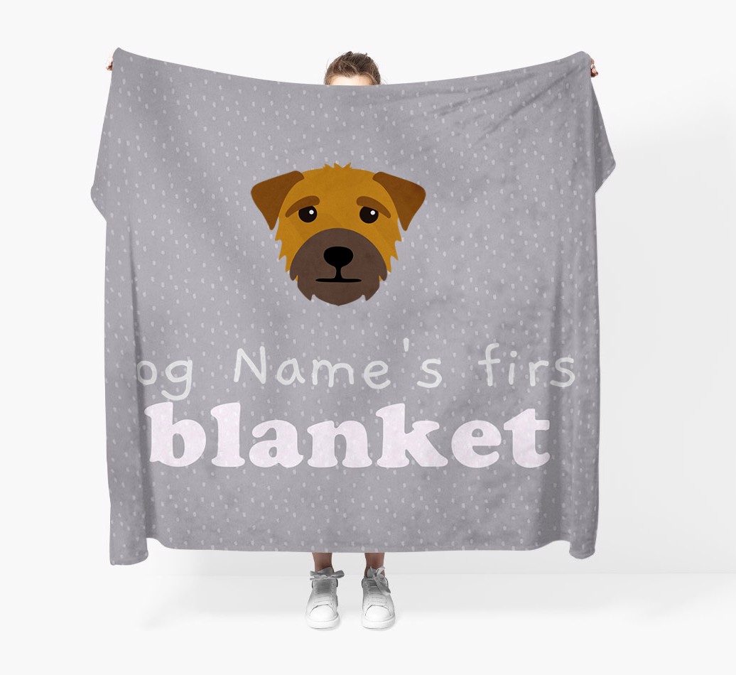 'Dog's First Blanket' - Personalised {breedFullName} Throw Blanket