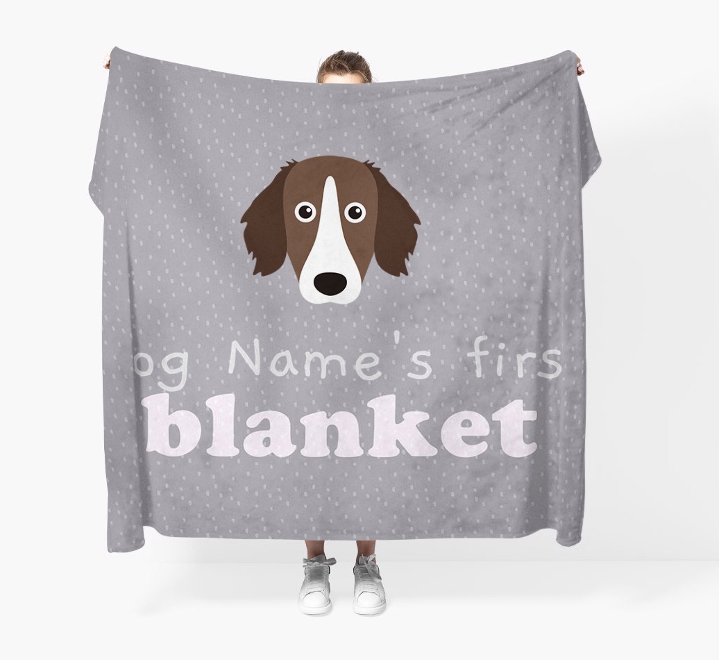 'Dog's First Blanket' - Personalised {breedFullName} Throw Blanket