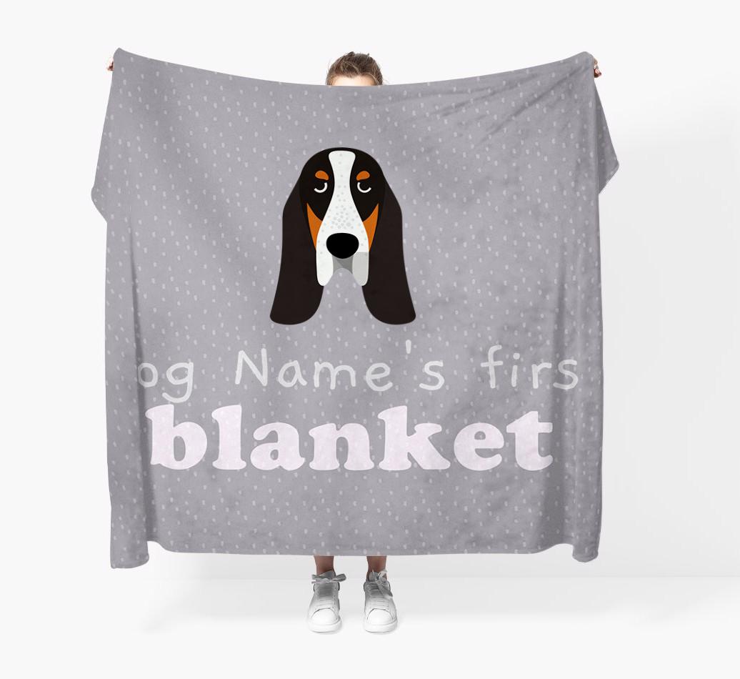 'Dog's First Blanket' - Personalised {breedFullName} Throw Blanket