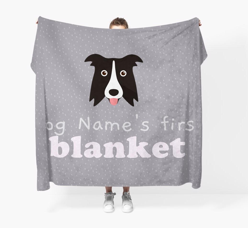 'Dog's First Blanket' - Personalised {breedFullName} Throw Blanket
