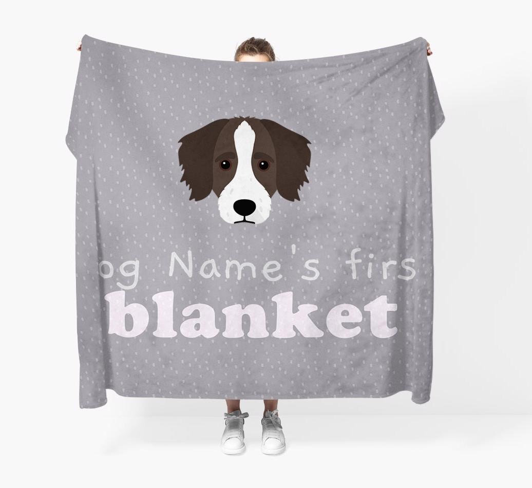 'Dog's First Blanket' - Personalised {breedFullName} Throw Blanket